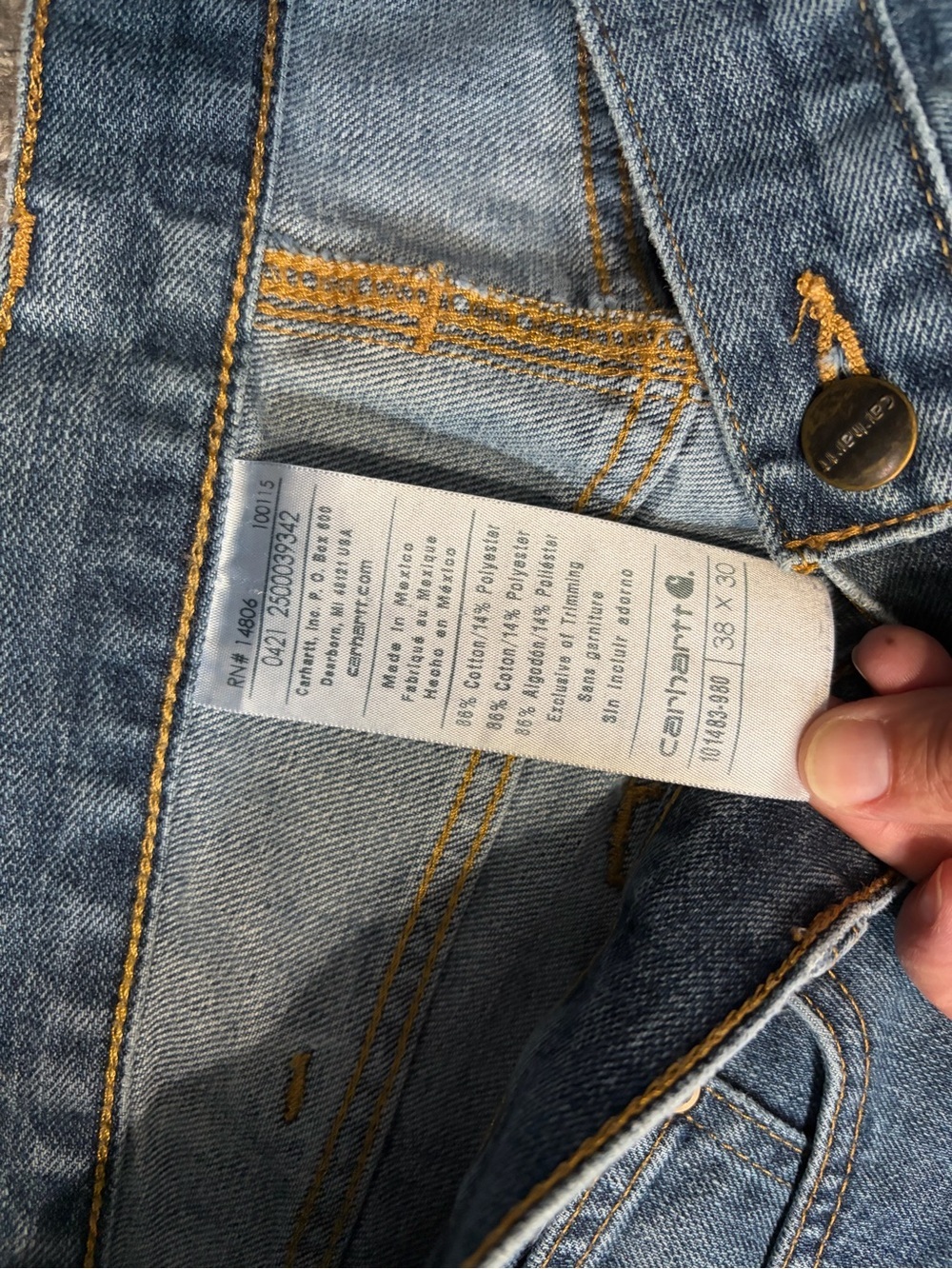 carhartt jeans 101483-980 holster relaxed fit 38x30 - Picture 7 of 11